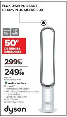 Carrefour Ventilateur tour offre