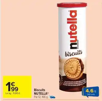 Carrefour Market Biscuits Nutella offre