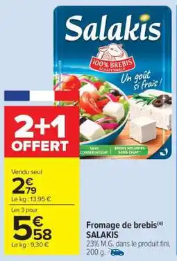 Carrefour Market Fromage de brebis SALAKIS offre