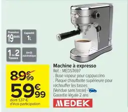 Carrefour Machine à expresso offre