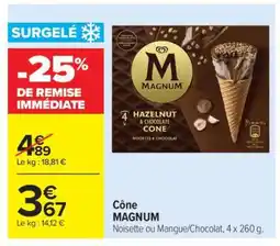 Carrefour Cône MAGNUM offre