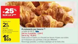 Carrefour 4 croissants pur beurre offre