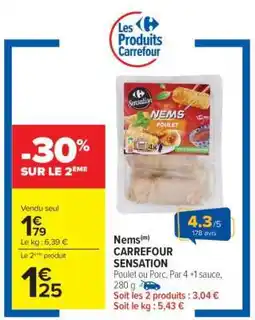 Carrefour Nems CARREFOUR SENSATION offre