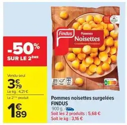 Carrefour POMMES NOISETTES SURGELÉES FINDUS offre