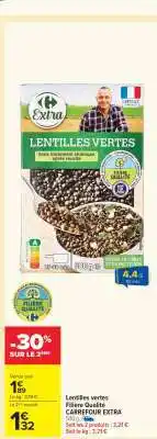 Carrefour Lentilles vertes Filière Qualité CARREFOUR EXTRA offre