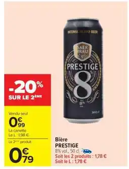 Carrefour Bière PRESTIGE offre