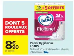 Carrefour Papier hygiénique LOTUS offre