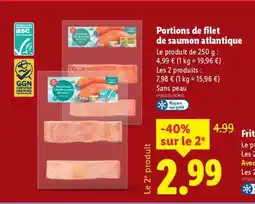 Lidl Portions de filet de saumon atlantique offre