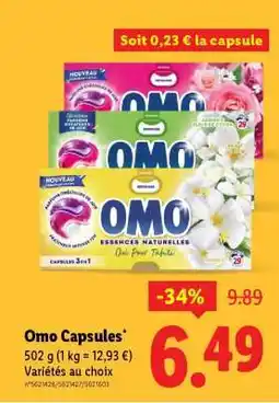 Lidl Omo capsules offre