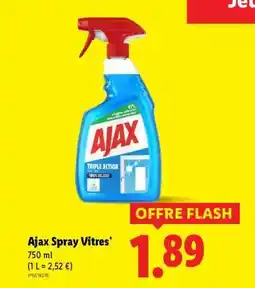 Lidl Ajax Spray Vitres offre