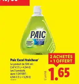 Lidl Paic Excel fraîcheur offre