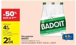 Carrefour Eau gazeuse BADOIT offre
