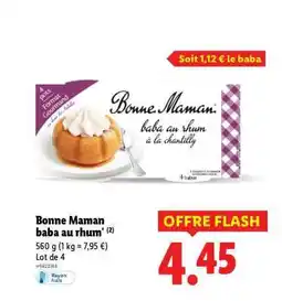 Lidl Bonne Maman baba au rhum offre