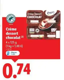 Lidl Créme Dessert Chocolat offre
