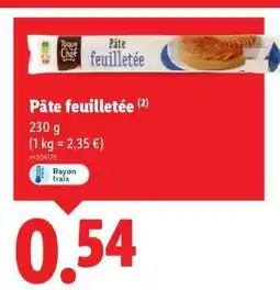Lidl Pâte feuilletée offre