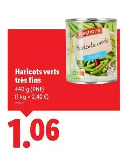 Lidl Haricots Verts Très Fins offre