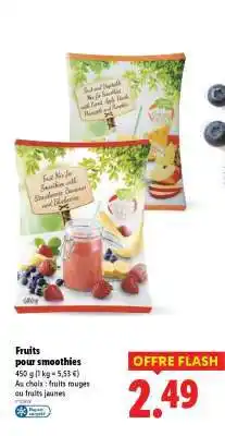 Lidl Fruits pour smoothies offre