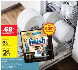 Carrefour Capsules pour lave-vaisselle FINISH offre