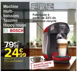 Carrefour Machine multi-boissons Tassimo Happy rouge offre