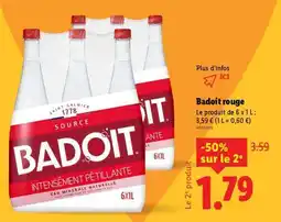 Lidl Badoit rouge offre
