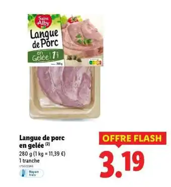 Lidl Langue de porc en gelée offre