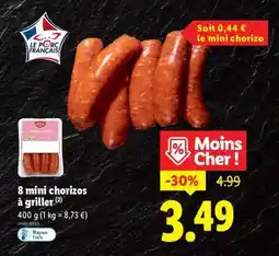 Lidl 8 mini chorizos à griller offre