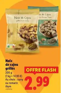 Lidl Noix de cajou grillés offre