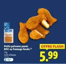 Lidl Petits poissons panés MSC au fromage fondu offre