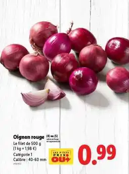 Lidl Oignon Rouge offre