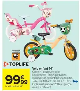 Carrefour Vélo enfant 14 offre