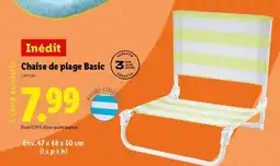 Lidl Chaise de plage Basic offre