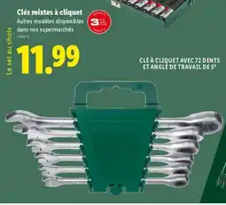 Lidl Clés mixtes à cliquet offre