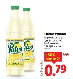 Lidl PULCO Citronnade offre