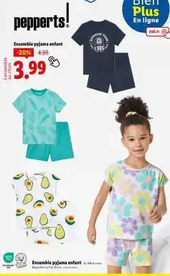 Lidl Ensemble pyjama enfant offre