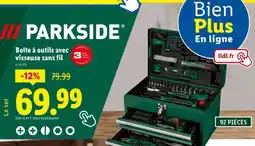 Lidl Boîte à outils avec visseuse sans fil offre