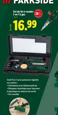 Lidl Set de fer à souder 3 en 1 à gaz offre