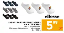 Trafic Lot de 3 paires de chaussettes courtes homme offre