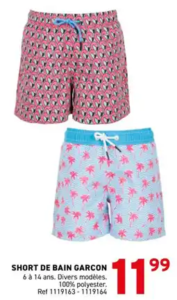 Trafic Short de bain garcon offre
