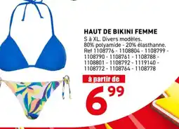 Trafic Haut de bikini femme offre