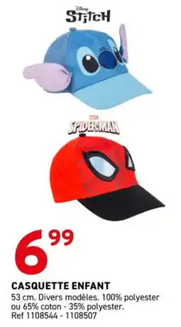 Trafic Casquette enfant offre