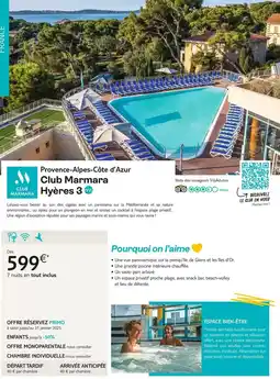 TUI Club marmara hyères 3 offre