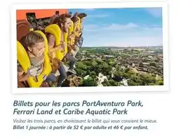 TUI Billets pour les parcs portaventura park, ferrari land et caribe aquatic park offre