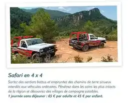 TUI Safari en 4 x 4 offre