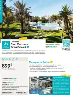 TUI Club marmara gran palas 5 offre