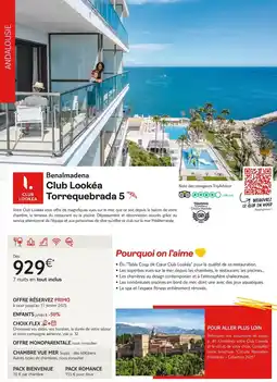 TUI Club lookéa torrequebrada 5 offre