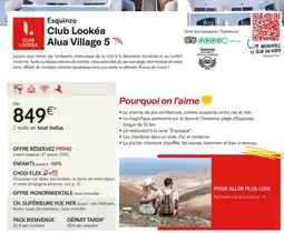 TUI Esquinzo club lookéa alua village 5 offre