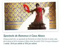 TUI Spectacle de flamenco à casa abaco offre