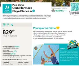 TUI Playa blanca club marmara playa blanca 4 offre