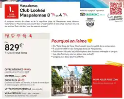 TUI Club lookéa maspalomas 3 offre