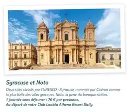 TUI Syracuse et noto offre